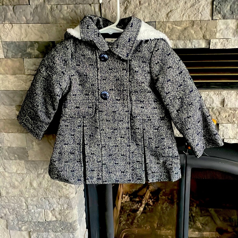 Osh Kosh Girls 3T Peacoat. Navy. Worn once.